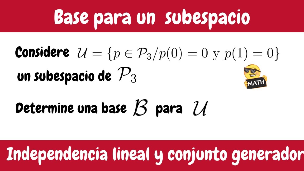 Base de un subespacio Ej2