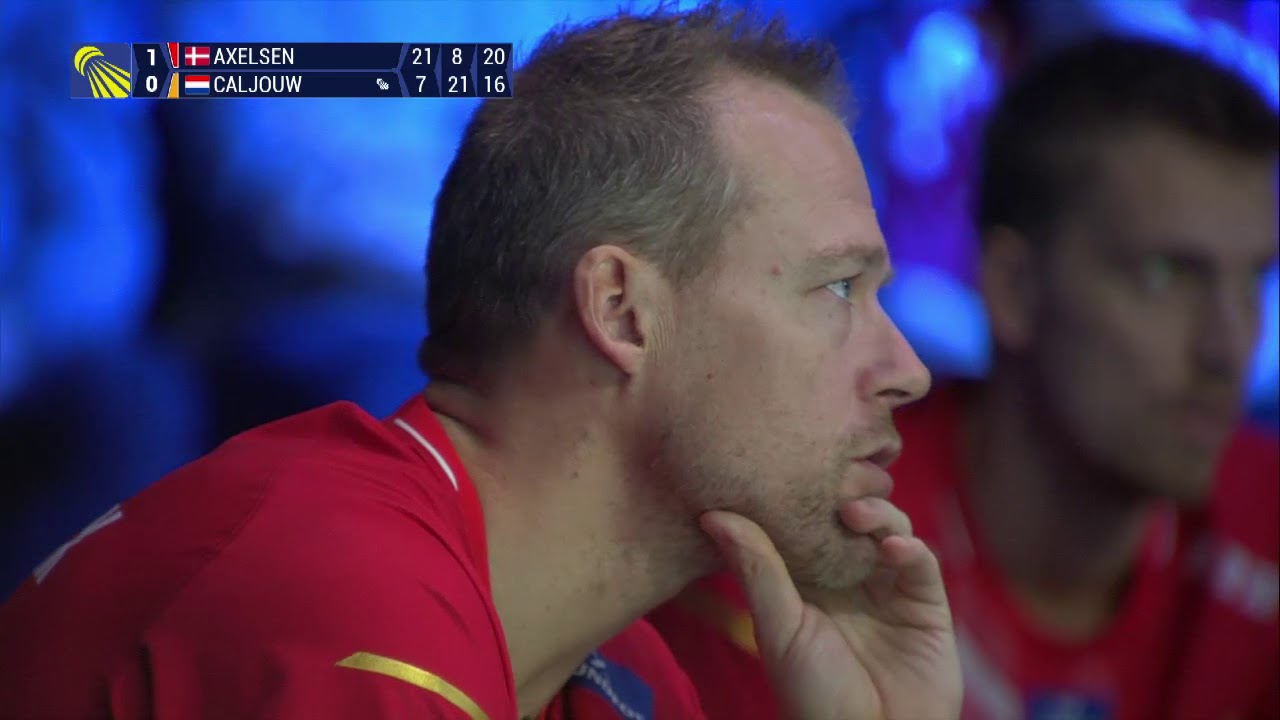 Match points - Denmark (Viktor Axelsen) vs Netherlands (Mark Caljouw) - SF highlight - EMTC 2019