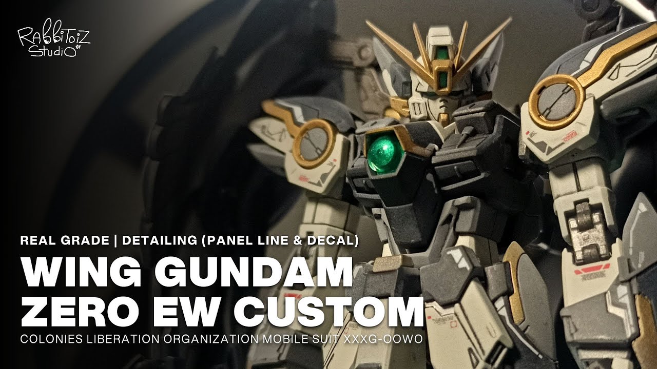 Custom Build RG Gundam Wing Zero EW | Panel Lining & Decal