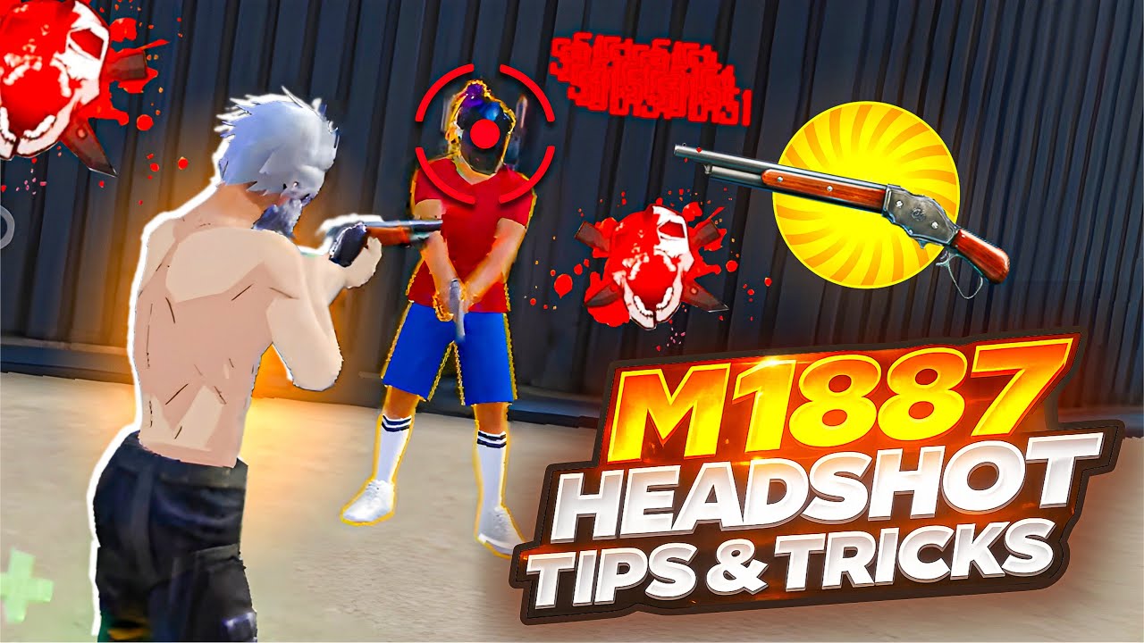 M1887 Shotgun Headshot Tricks 💀🔥 One Tap Tricks + Settings ⚙️ No Recoil || Free Fire Max