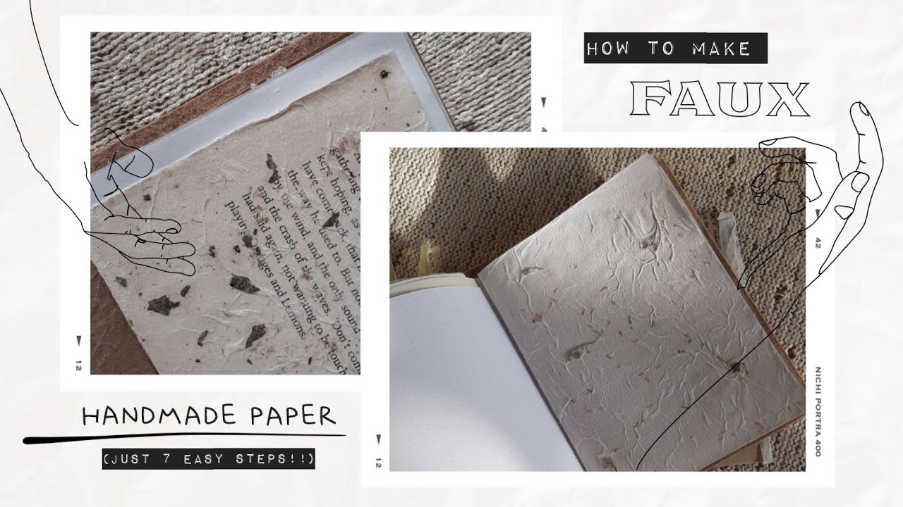 Make a Faux Handmade Paper in 7 Easy Steps! (ep.2 of things to DIY for art journaling)