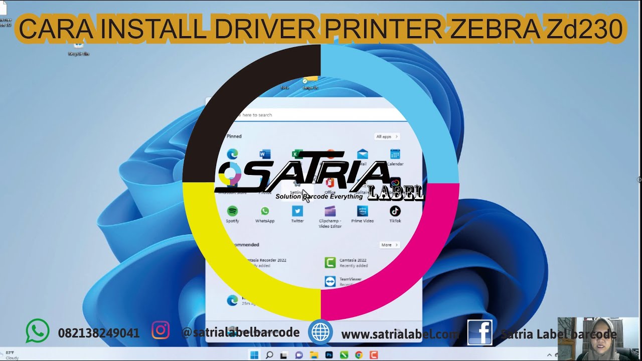 Cara Install driver printer Zebra ZD230