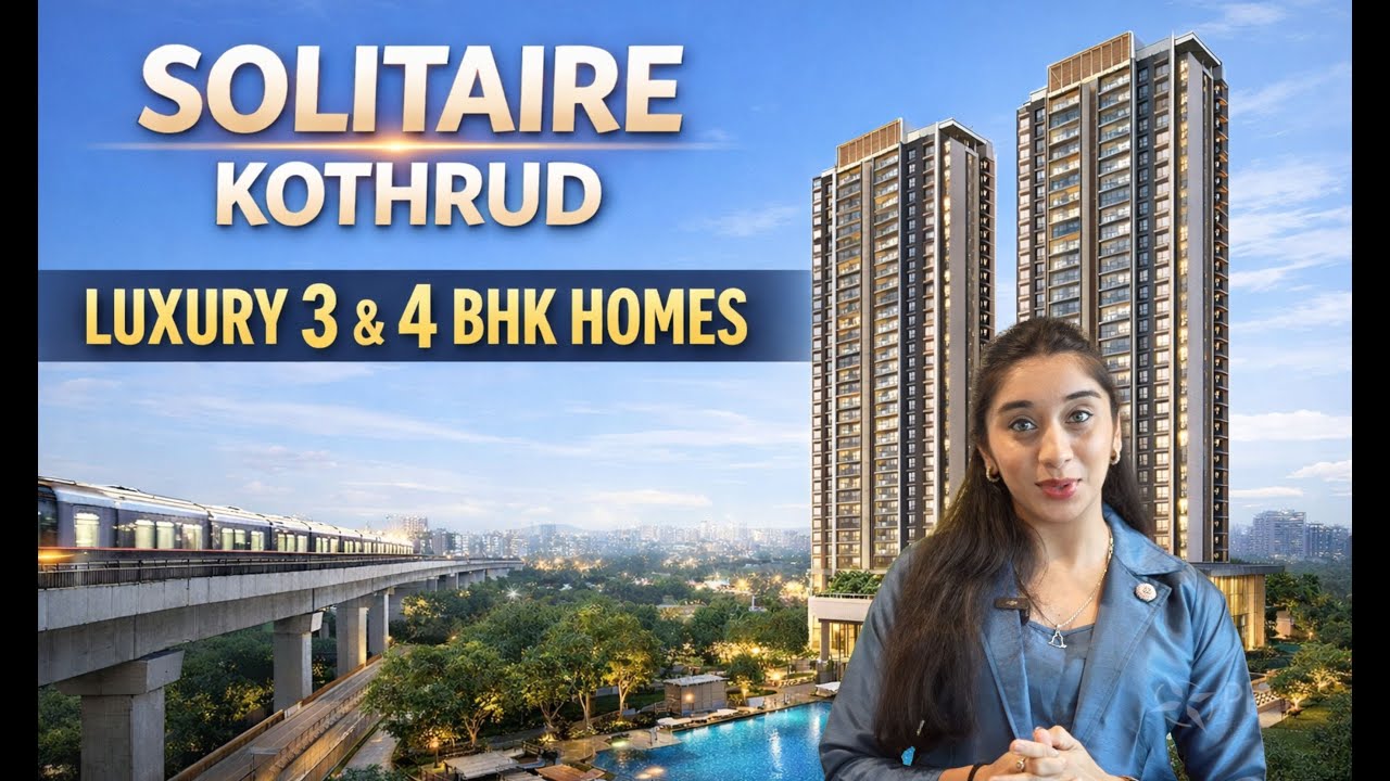 Solitaire Kothrud | Luxury 3 & 4 BHK Homes near Metro Station | Premium living in west pune