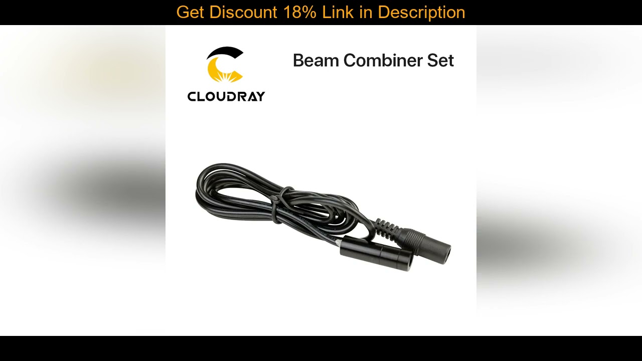 Top Cloudray Beam Combiner Set 20/25mm ZnSe Laser Beam Combiner + Mount + Laser Pointer for CO2 Las