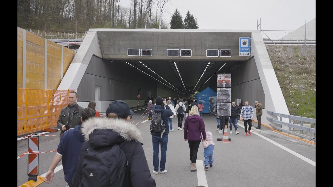 Ausbau Nordumfahrung Zürich (ANU): Tunnelfest in der 3. Röhre Gubristtunnel