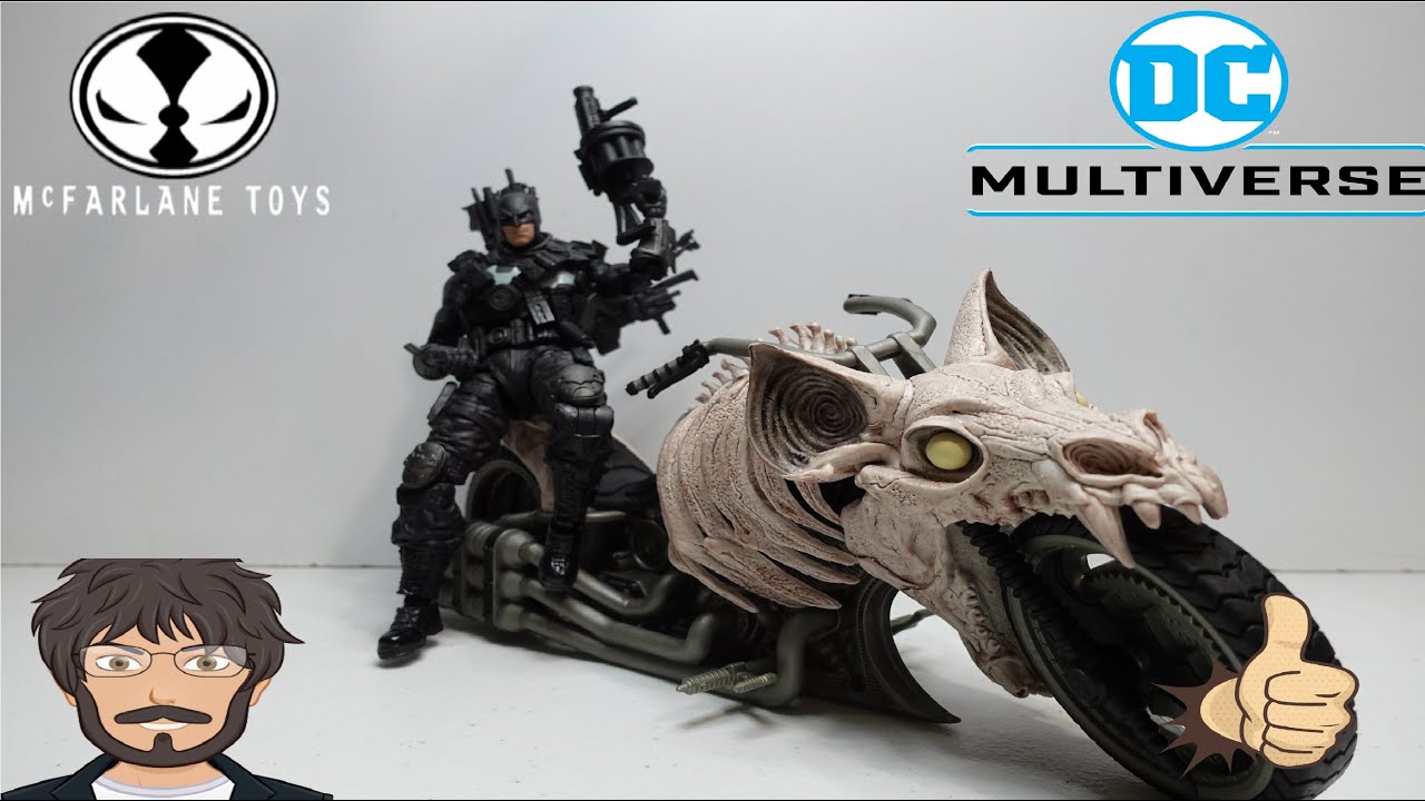 Review Death Metal Bone Bike Mcfarlane Toys DC Multiverse Batcycle | ESPAÑOL | Q Monitos Review