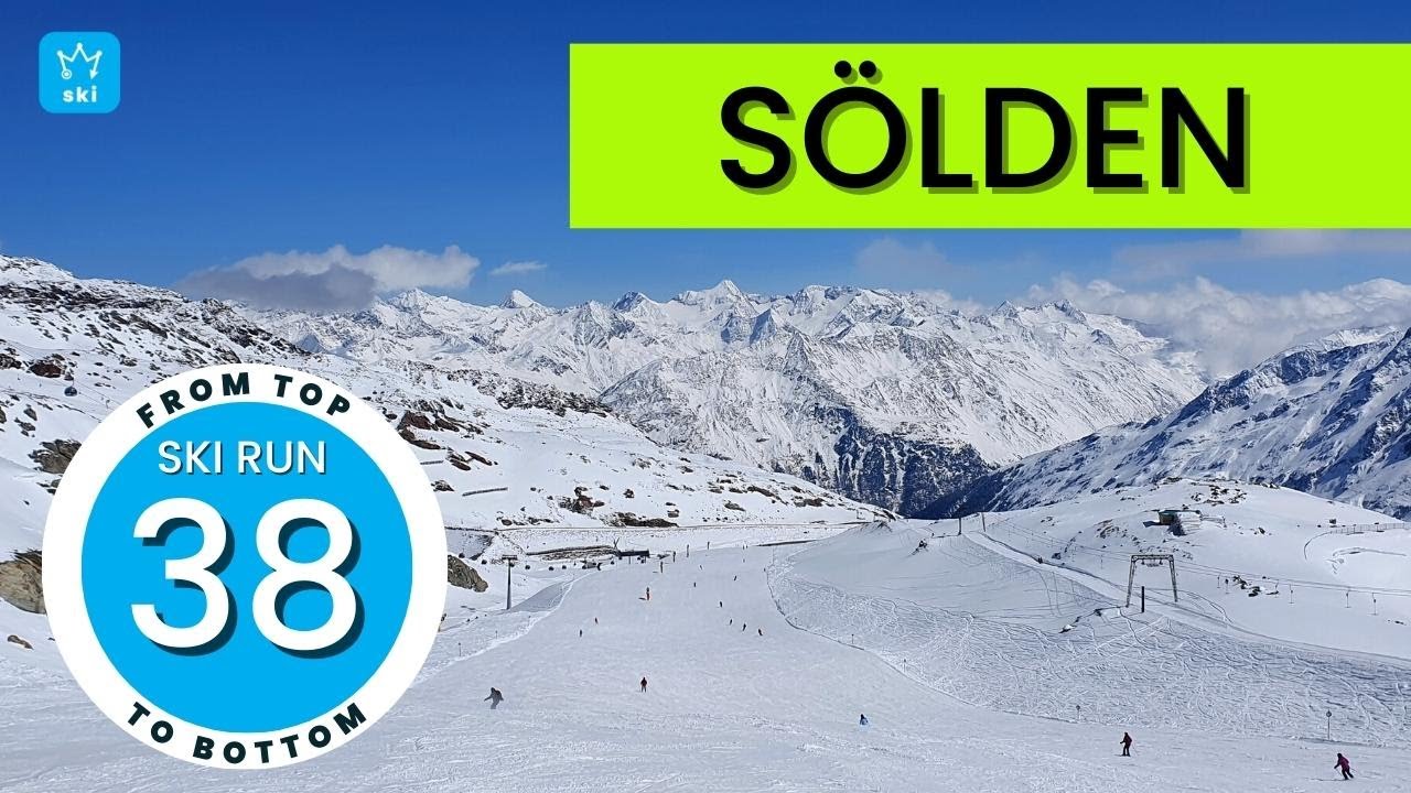 Sölden Austria glacier / ski run 38, from top to bottom
