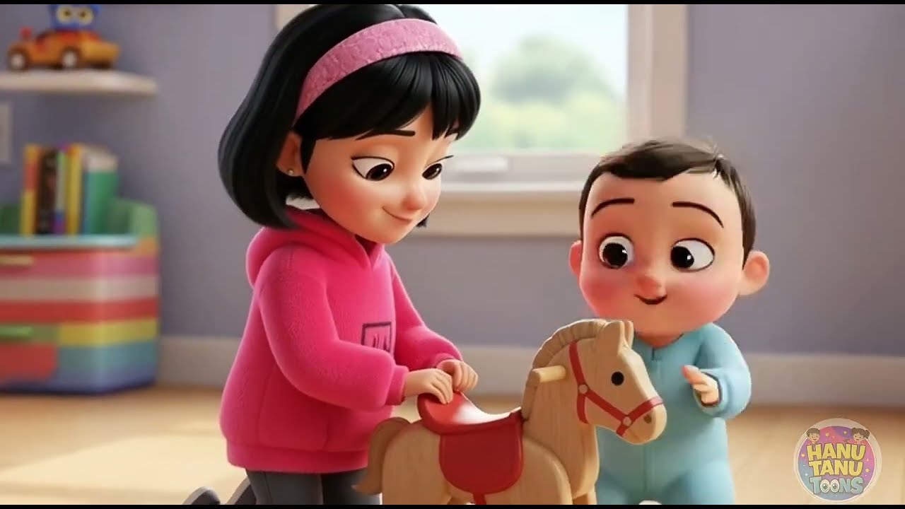 Hanu - Lakdi ki Kathi Kathi ka Ghoda | Nursery Rhymes for Kids | Hanu Tanu Toons | Music video  