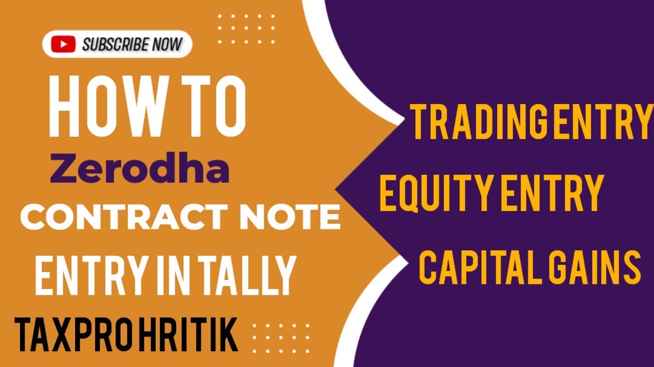 Contract Note की Tally में Entry कैसे करें? पूरी जानकारी हिंदी में!  Journal Entry (2025)