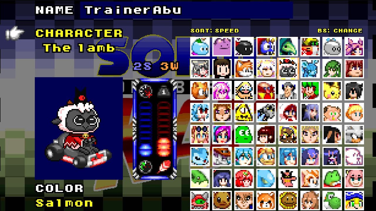 The Lamb from Cult of the Lamb races in SRB2 Kart online! 🐑👑