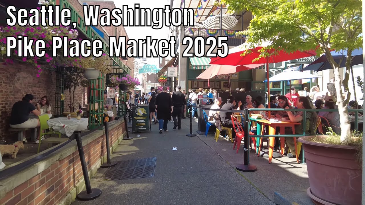Pike Place Market Walk Seattle, Washington Summer Tourism (August 2025)