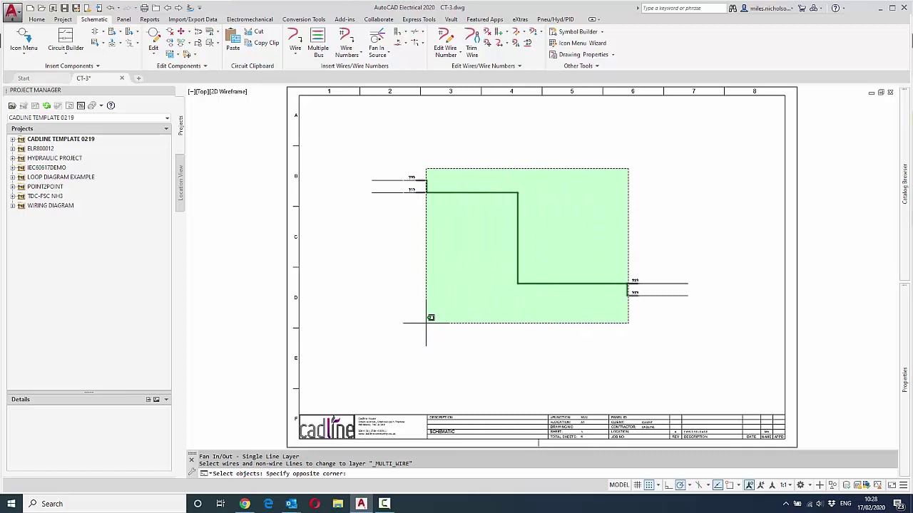 AutoCAD Electrical 2020 – Использование функции Fan-In/Out