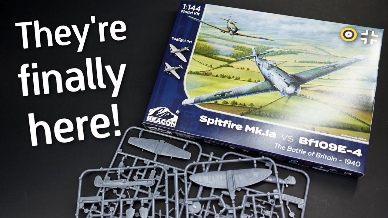 This is Amazing for 1/144 scale! Beacon Models Spitfire & Bf109 Dogfight Set - Unboxing Review