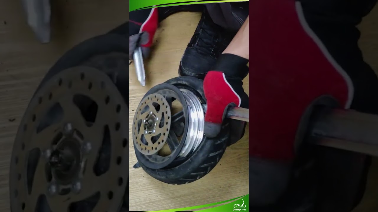 Montage Pneu Pleins Xiaomi تركيب العجلة الخلفية