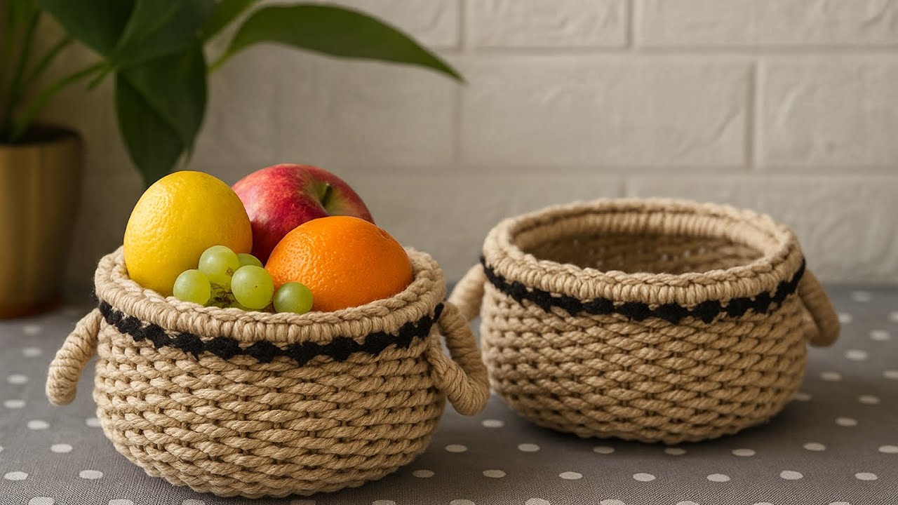 Handmade Rope Basket 🧺 | Unique Home Decor Idea | DIY Basket Making
