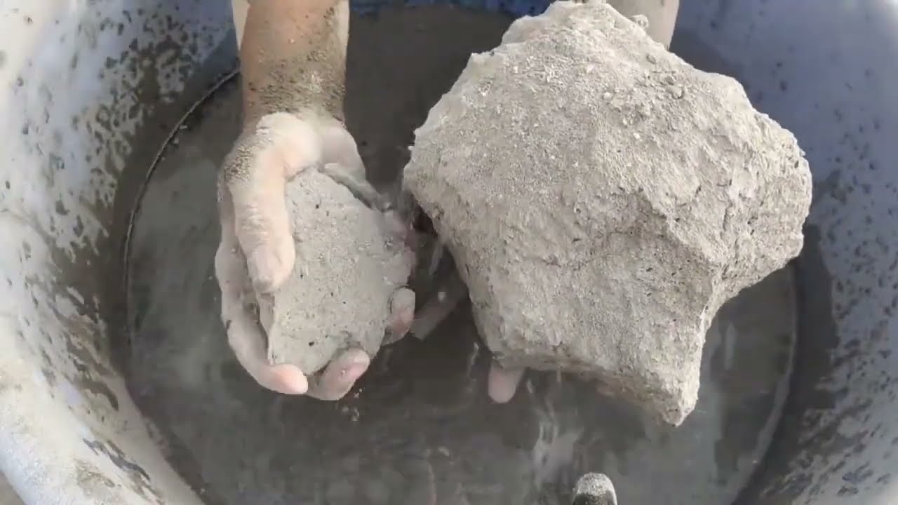 💯 satisfying/soft sand cement dry floor and tub water 💦 crumbling