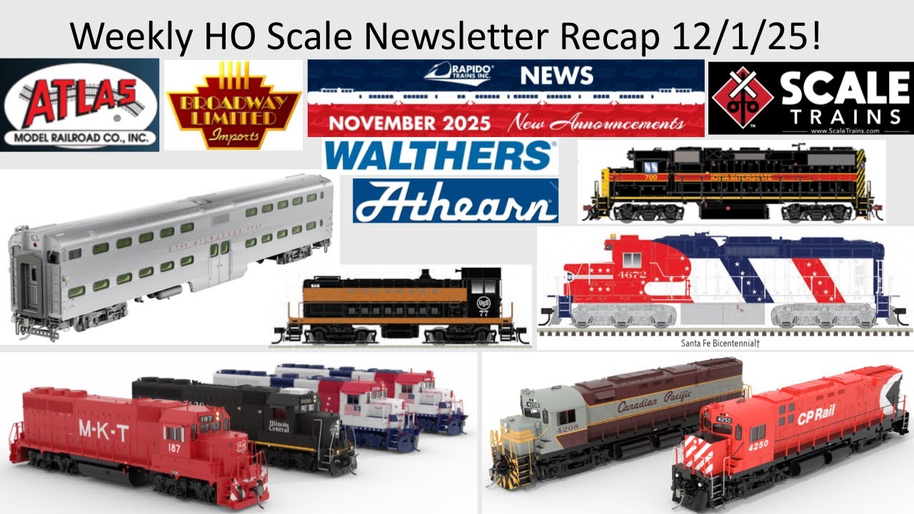 Еженедельный обзор новостей HO Scale от 1 декабря 2025 г.! При участии Rapido, BLI, Atlas, ScaleT...