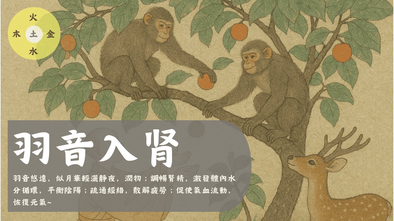【3小时不断电⚡+无广告💕】 羽音入肾 - 似月華輕灑靜夜，潤物調暢腎精~  /静心/安神/失眠/舒缓/养生/中医五音/疗愈/五行/焦虑/Healing/Mindfulness/