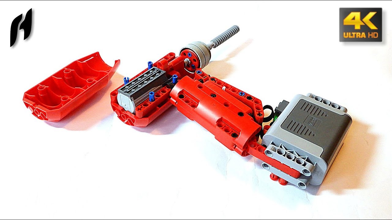 How to Build a Lego Technic Cordless Drill (with Power Functions Motor - 4K)