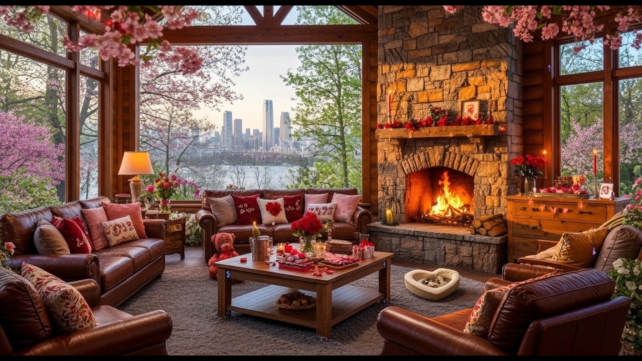 🔥 Relaxing Winter Lodge Jazz – Warm Fireplace Ambience for Relaxation