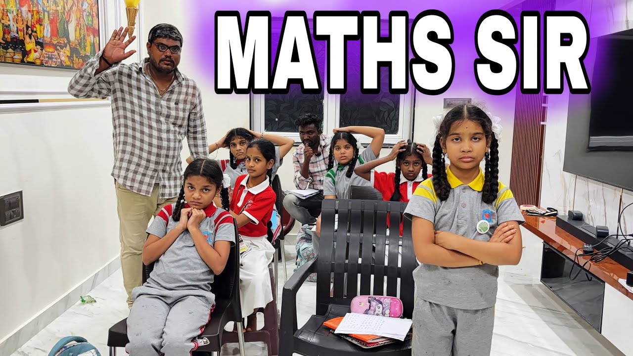Maths sir class comedy video || rider mallesh new video || funny videos || janavi comedy videos || v