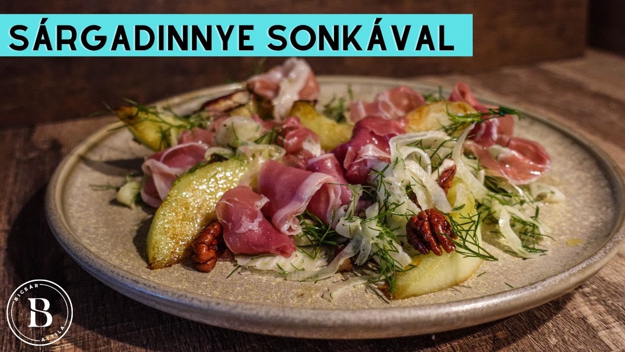 Sárgadinnye pármai sonkával és citrusos édesköménnyel - Bicsár Attila 👨‍🍳 séftől