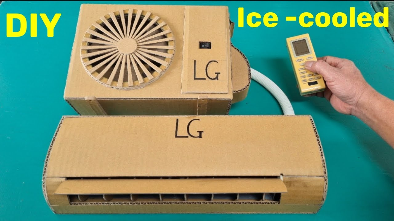 How to make ice-cooled cardboard air conditioner || Works like a real air conditioner
