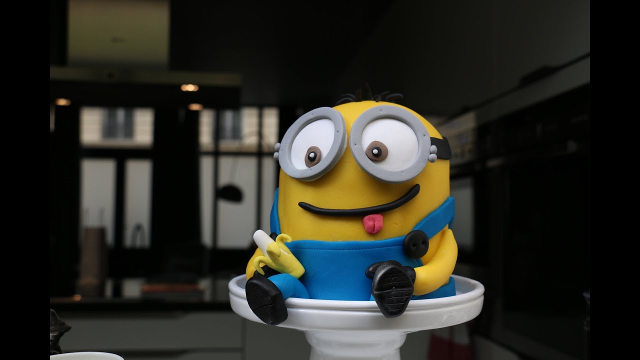 Recette GATEAU MINION 3D Pâte à sucre et chocolat