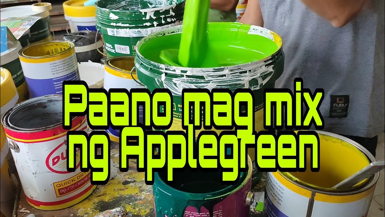 Paano mag timpla ng apple green || How to mix apple green color paint