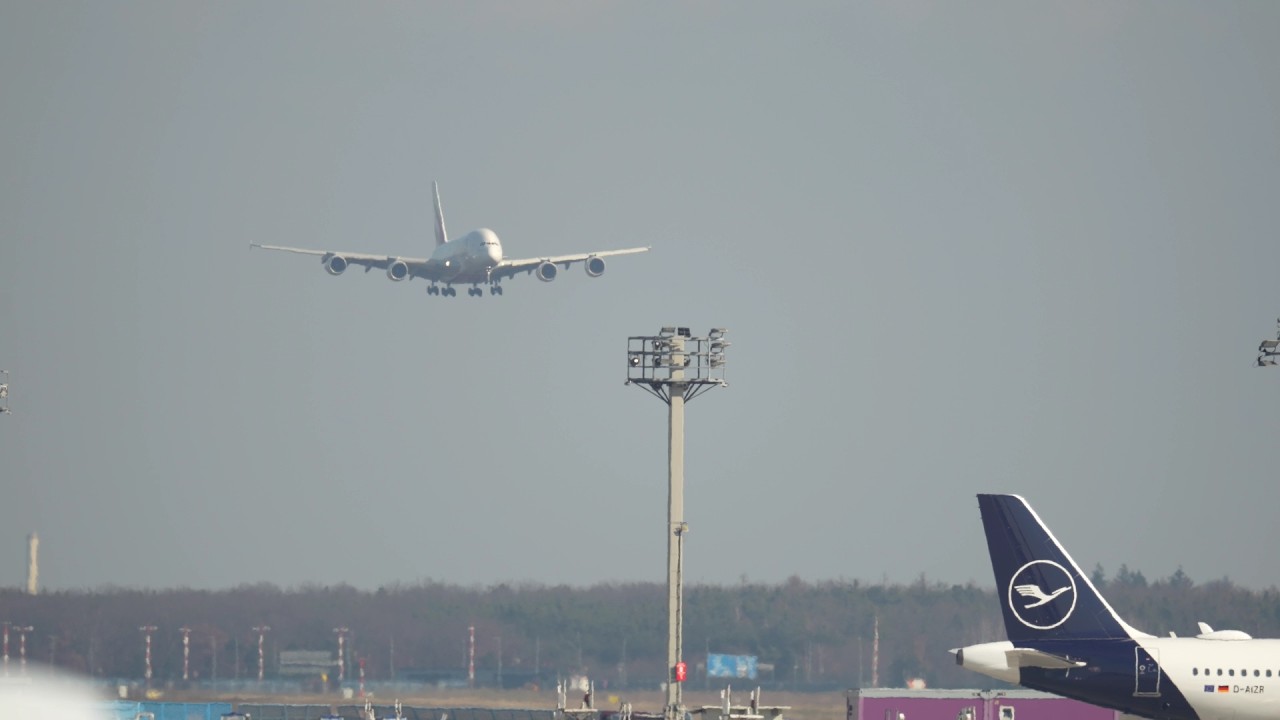 Emirates A380 landet am 03.03.2026 erstmals wieder in Frankfurt seit Beginn des Nahostkonflikts