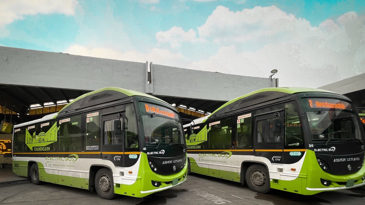 CTU Electric Bus By Ashok Leyland | Chandigarh Sector 43 Isbt To Sukhna Lake