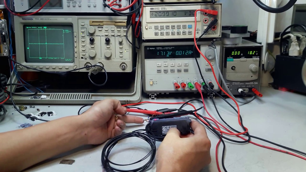 ทดสอบ Fiber AMP Sensor Keyence รุ่น FS-V31M ,FU-4FZ ,มือสอง