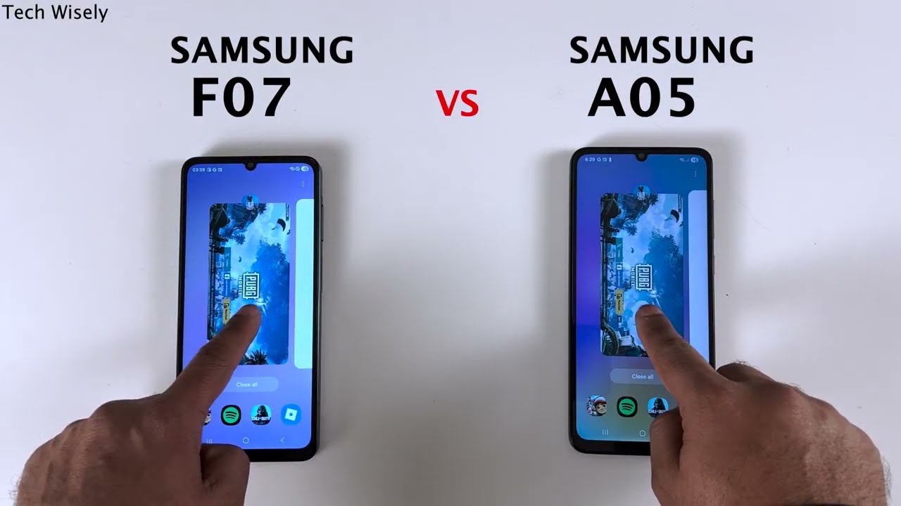 SAMSUNG F07 vs A05 - Speed Test