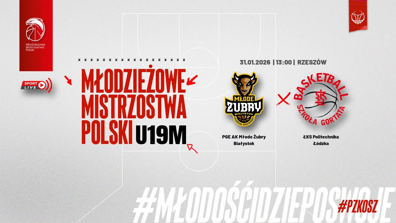 PGE AK Młode Żubry Białystok - ŁKS Politechnika Łódzka (1/4 MMP U19M)