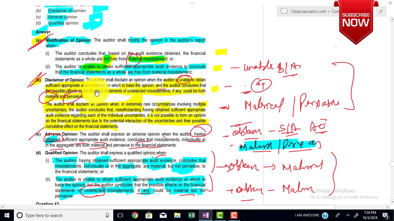 CA IPCC AUDIT NOV 2018 PART-58: OLD COURSE PRACTICE MANUAL CHAPTER-07 COMPANY AUDIT- I (FAST)