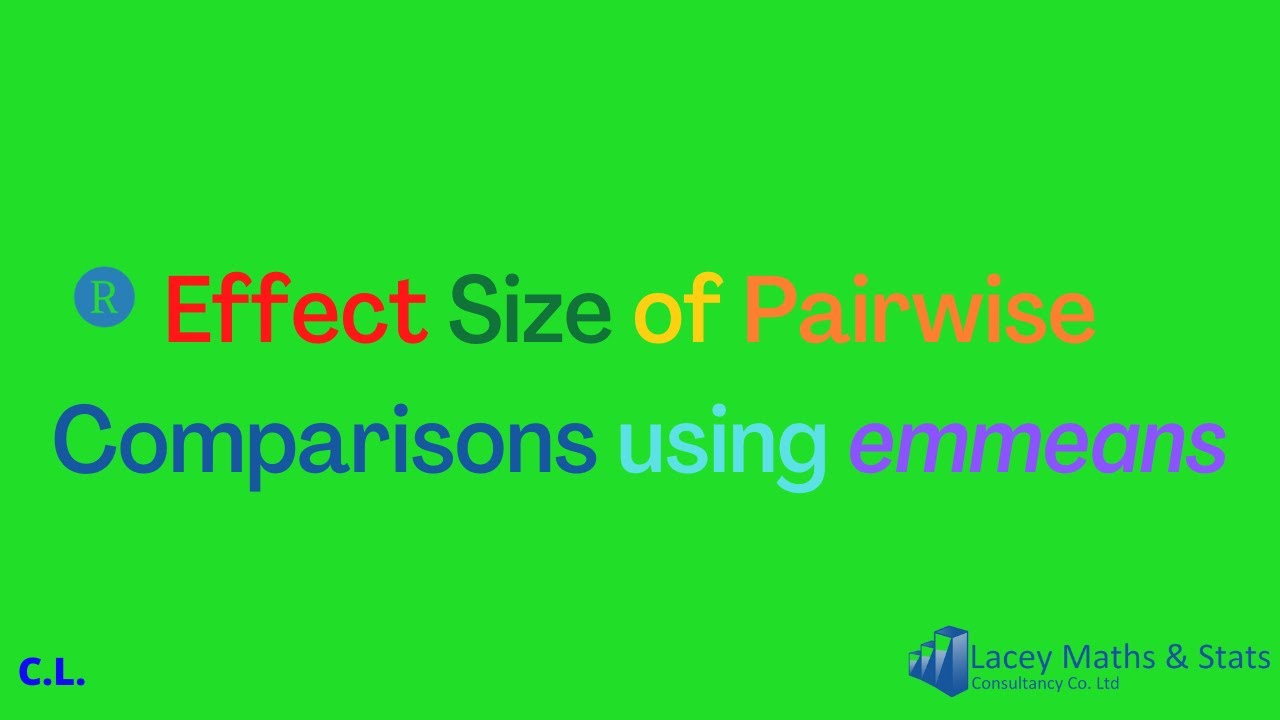Effect size of Pairwise Comparisons using emmeans