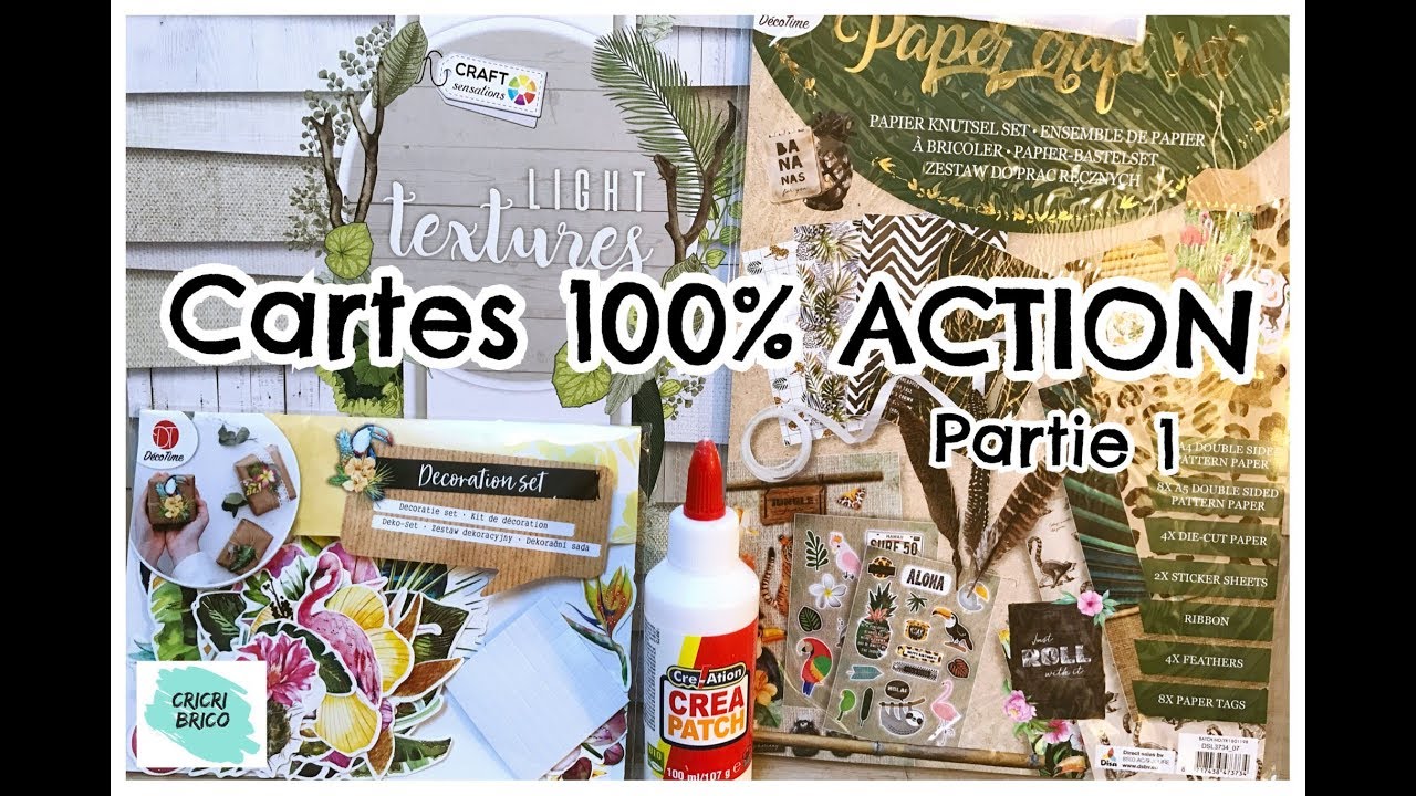 Tuto Carte 100% Scrapbooking ACTION #3 Partie 1 Tropicale