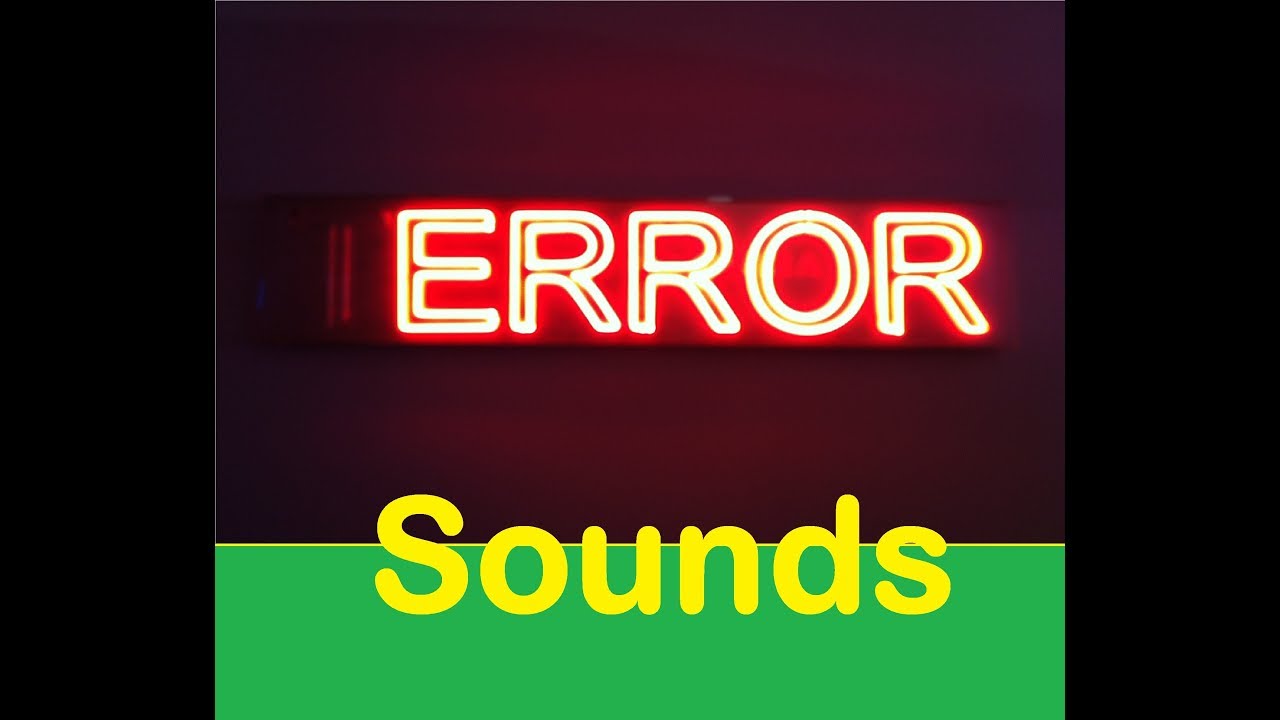 Error Sound Effects All Sounds