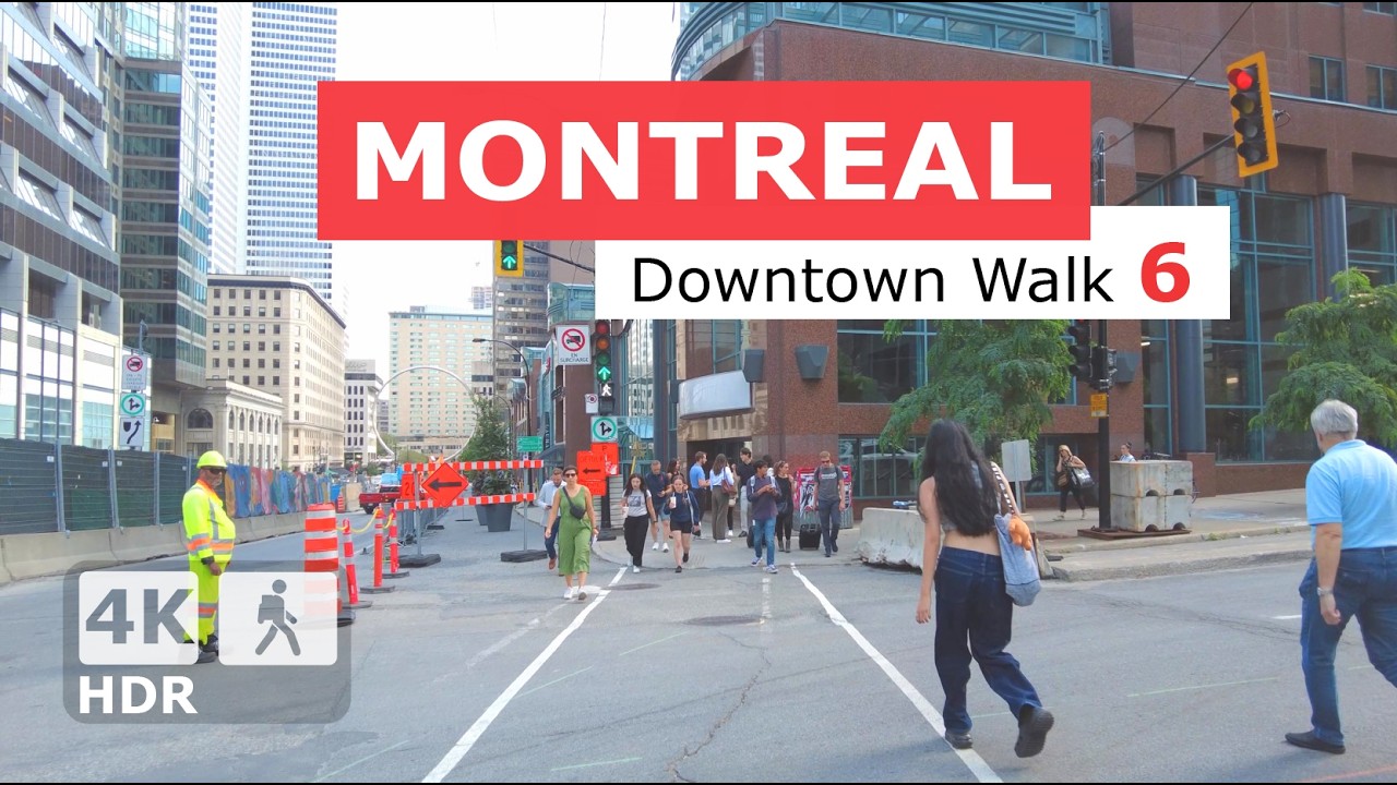 [ 4K ] Downtown Montreal Walking Tour 6 | Maisonneuve Blvd W + | Quebec Canada 2024 🇨🇦