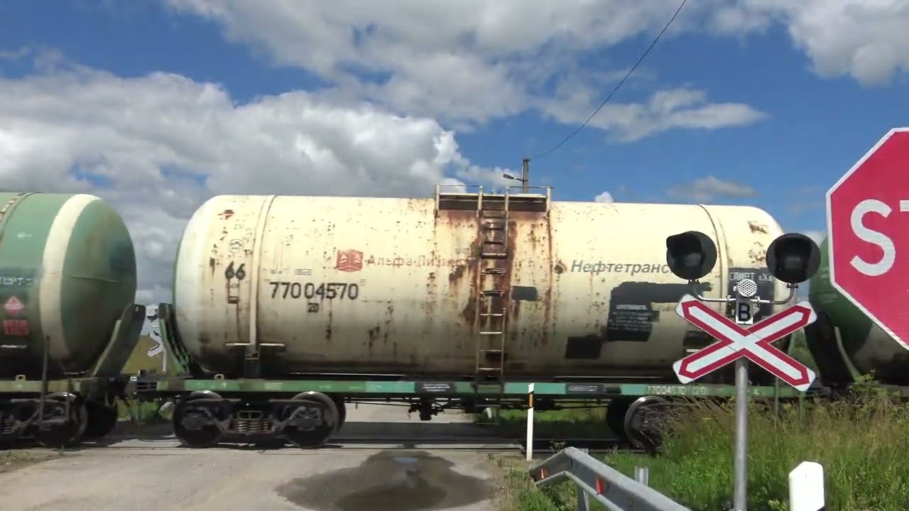 Railroad crossing of Obelių priemiestis Lithuania/Obelių priemiesčio geležinkelio pervaža, Lietuvoje
