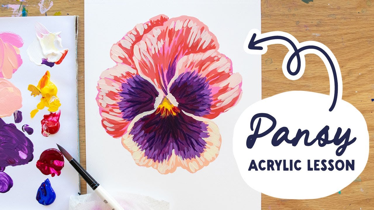 How to Paint a Pansy - Acrylic Painting Tutorial