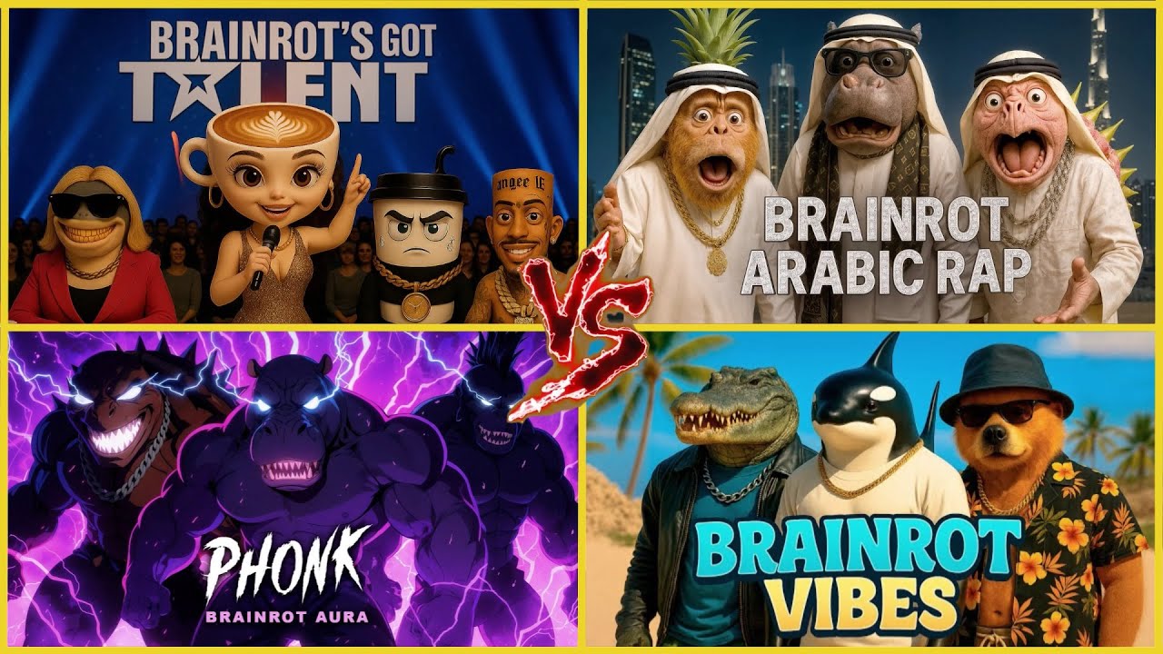 BRAINROT КАПУЧИНО🆚 BRAINROT АРАБСКИЙ РЭП🆚 BRAINROT PHONK AURA🆚 BRAINROT VIBES