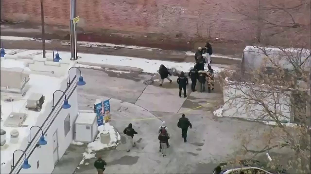 Police activity outside Chicago White Castle