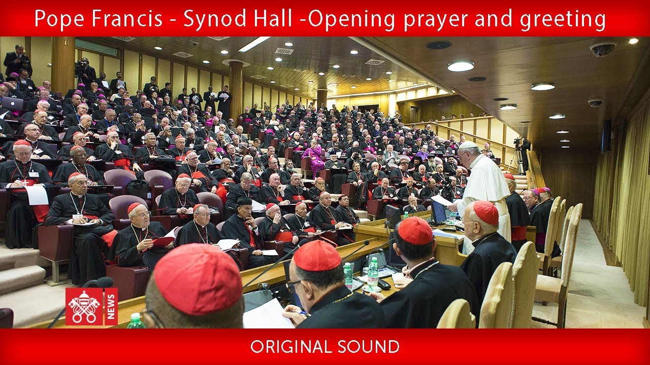 Pope Francis - Synod Hall -Opening prayer and greeting 2018-10-03