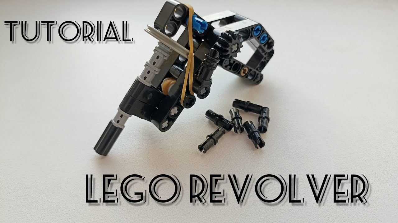 Lego technic revolver. Lego gun tutorial. Lego technic idea