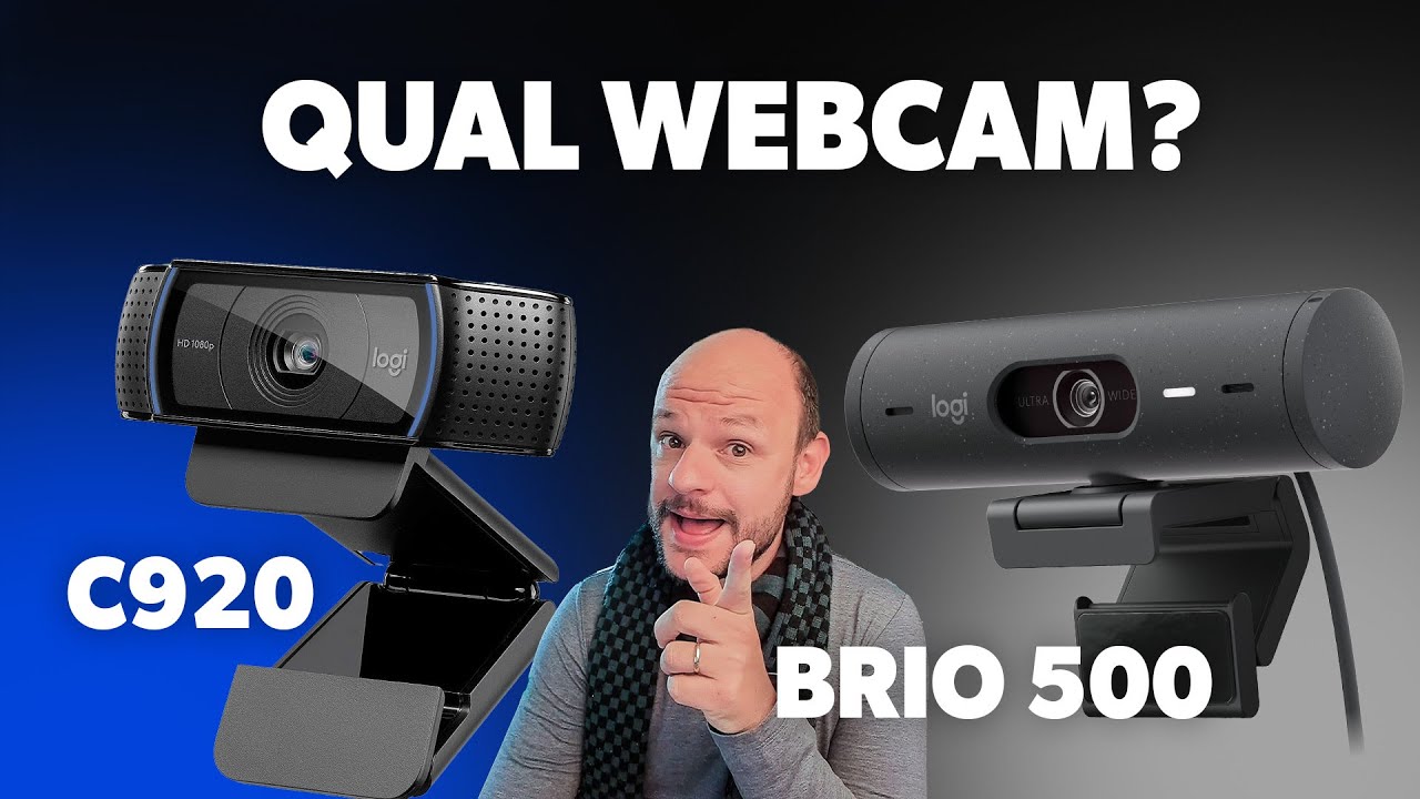 Webcam  Logitech Brio 500 vs Logitech C920 - Qual é melhor