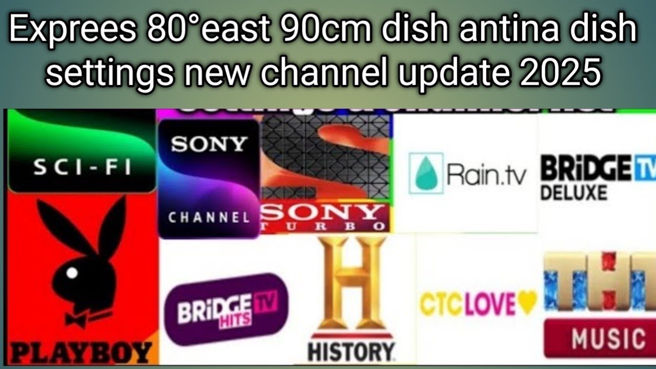 Exprees 80°east letest new channel update || 80°east dish settings || 90cm dish antina