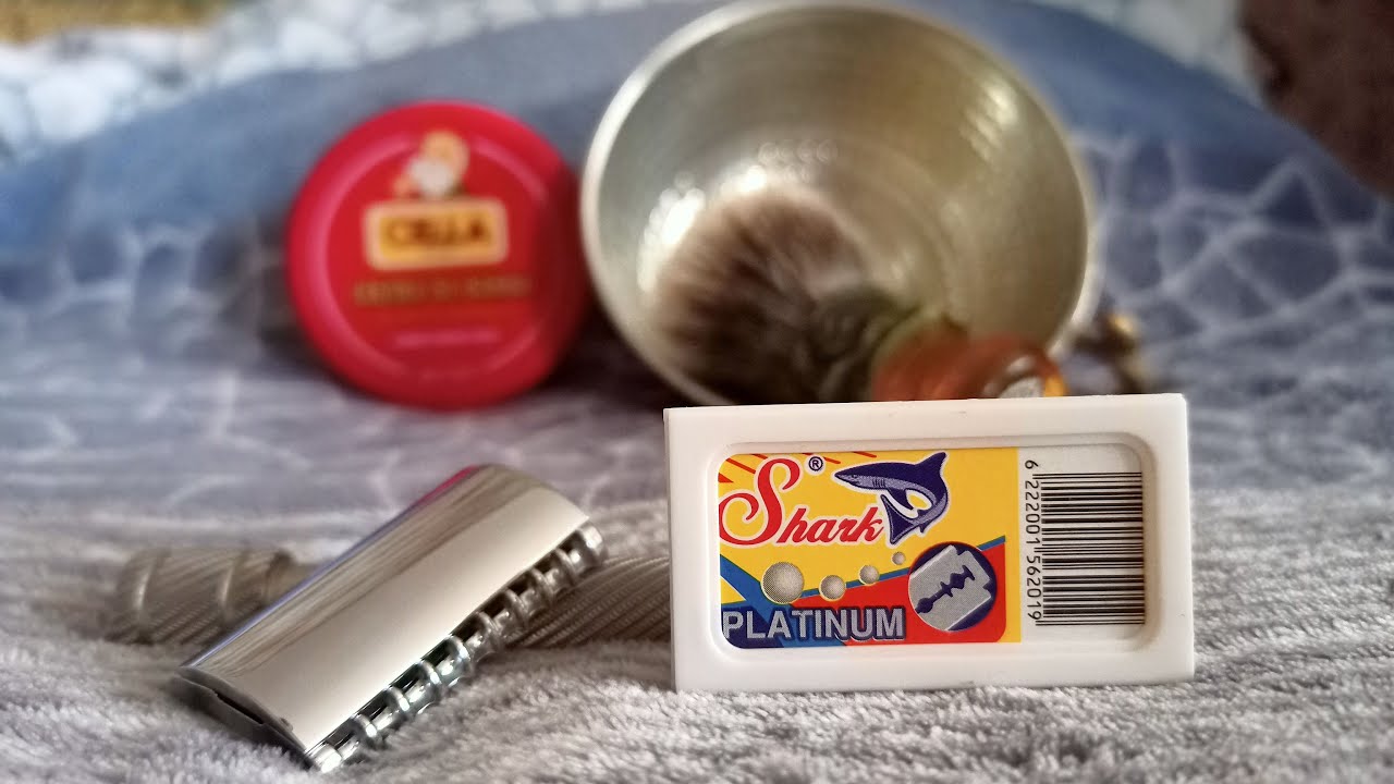 Лезвие Shark Platinum на обзоре. Станок R41, мыло Cella, помазок Yaqi, после бритья ТДС