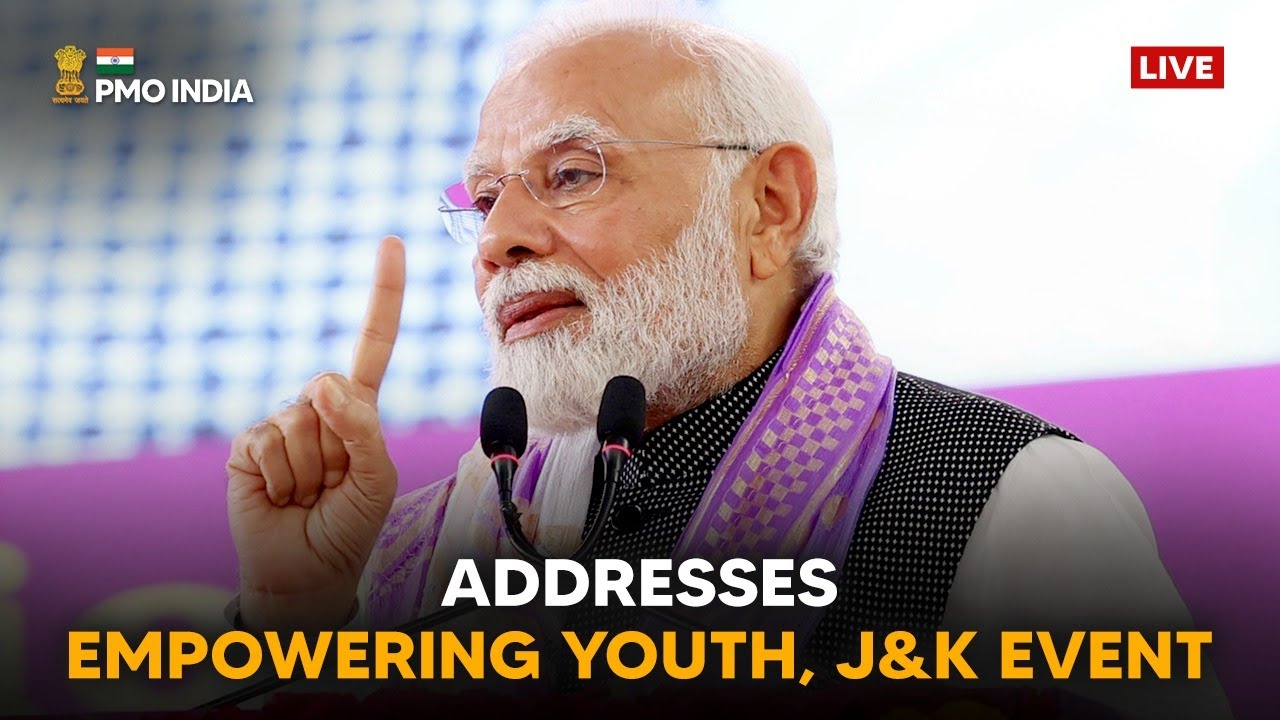 PM Modi addresses the Empowering Youth, Transforming J&K event in Srinagar, J&K