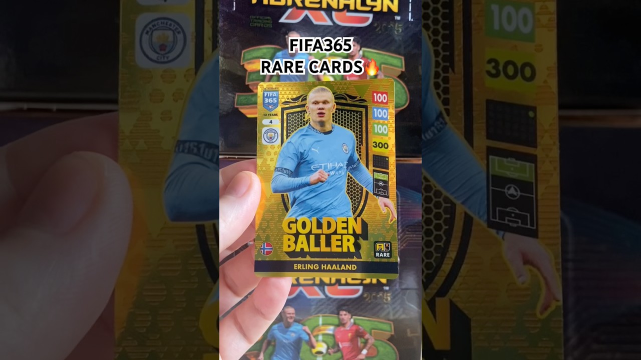 Haaland & Foden Panini FIFA365 Adrenalyn XL 2025🔥 Golden Baller Rare Insert #футбол #mancity #ucl